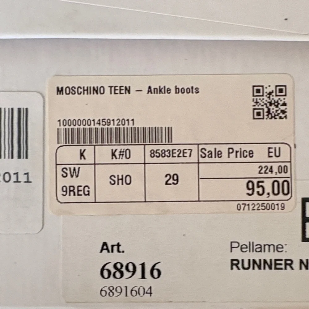 Moschino Kids Bold Black and Yellow Boots 11.5 US 29 EU